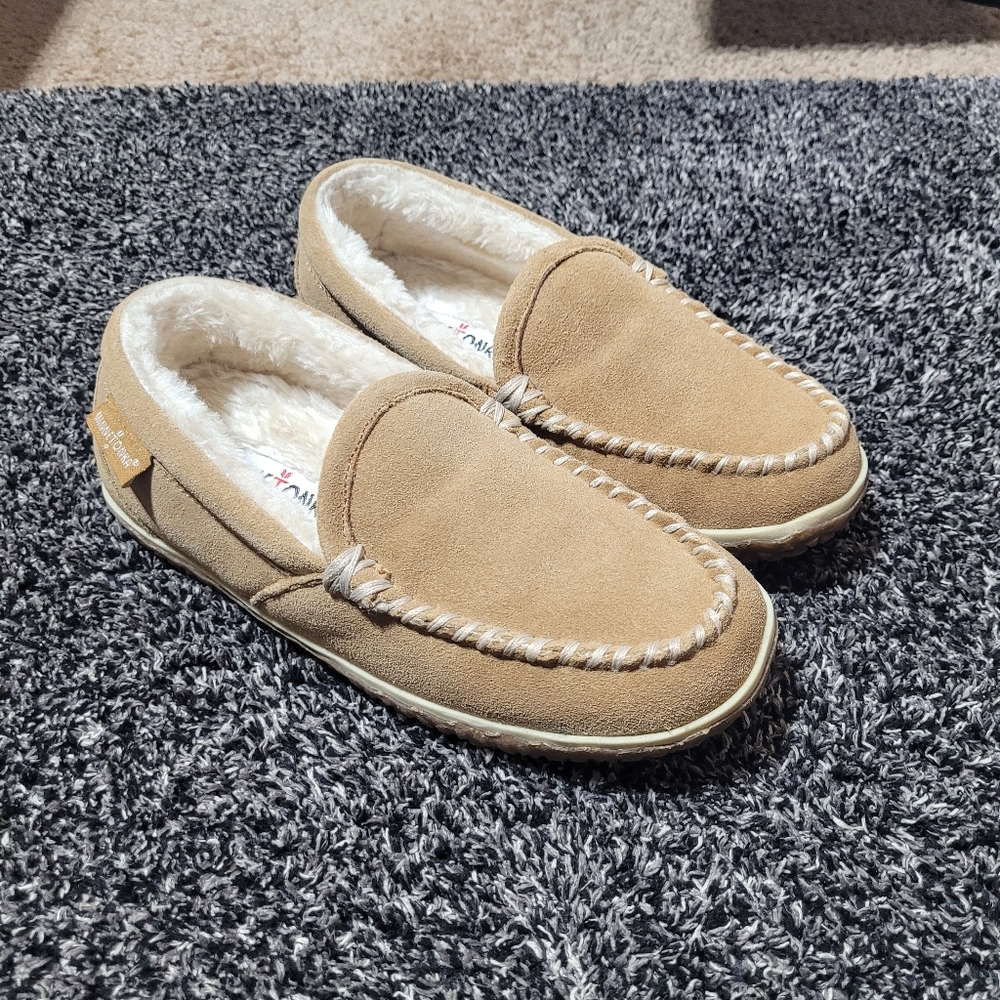 Minnetonka Tempe Moc Cinnamon Womens Size 7 Moccasins Tan